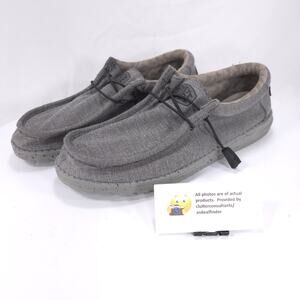 Hey Dude Wally Stretch Canvas Slip On Shoe Mens Size 11 40022-1 Gray